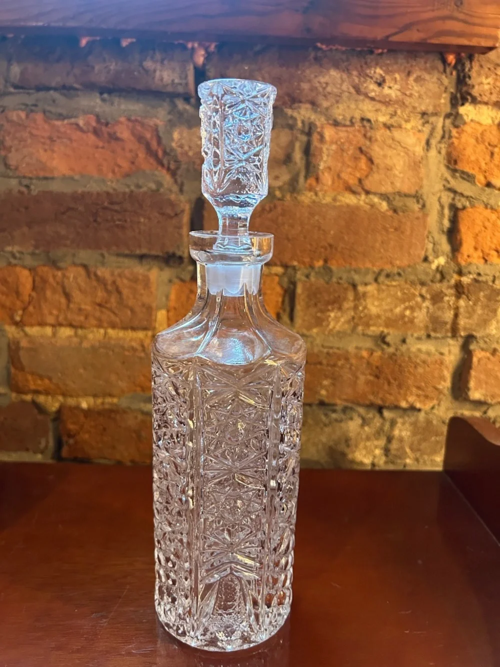 Vintage Beautiful Heavy Glass Decanter